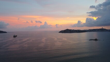 DRONE PHOTOGRAPHY IN ACAPULCO BAY, GUERRERO, MEXICO