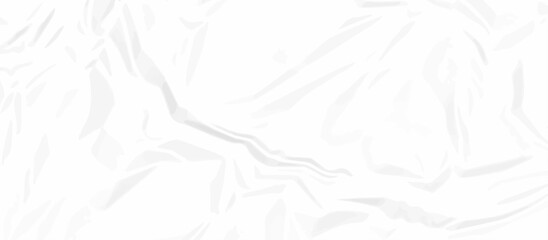 White wrinkly backdrop paper background. panorama grunge wrinkly paper texture. White crumpled and top view textures can be used for background of text or any contents.	