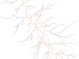 Obraz premium white background. The lightning should be vivid and detailed, with sharp, branching tendrils and bright, electric blue tones. Ensure isolate