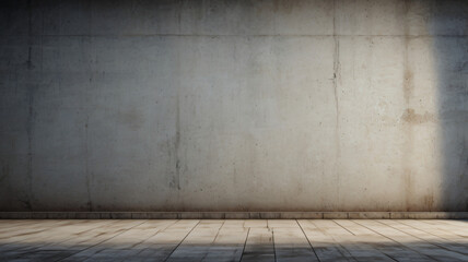 Fototapeta premium Wide Concrete Texture Background Wall with Floor Panorama for Composing