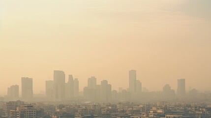 Fototapeta premium cityscape beige sky