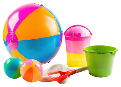 PNG Colorful beach toys for fun
