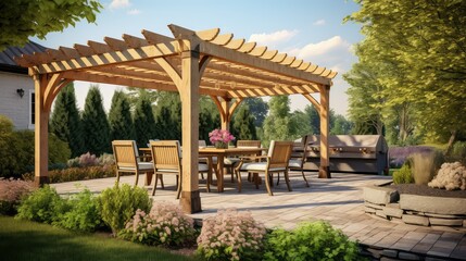 Fototapeta premium beams new timber frame