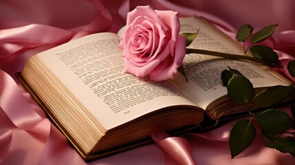 gold pink rose bible