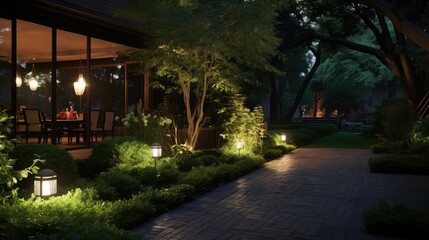 Obraz premium sophisticated backyard light