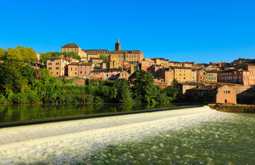 View of Albi New bridge in summer, France