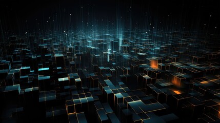 Obraz premium data abstract dark business