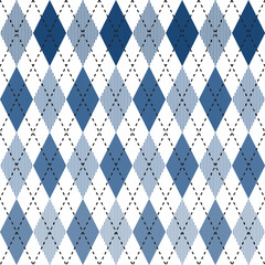 Navy blur argyle pattern. Argyle vector pattern. Argyle pattern. Seamless geometric pattern for clothing, wrapping paper, backdrop, background, gift card, sweater.