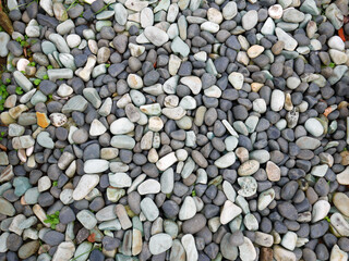 River stones in different shades of gray