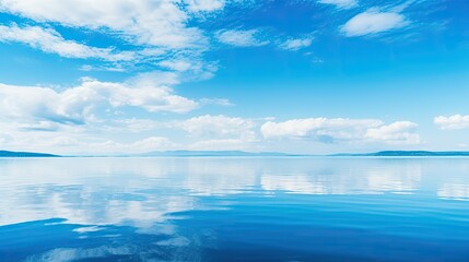 Obraz premium reflection light blue sky