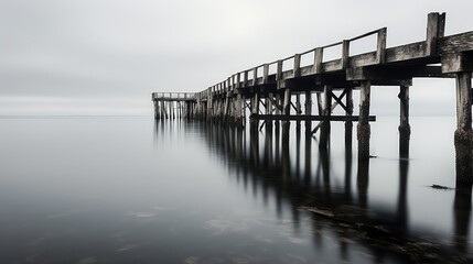 Fototapeta premium pier grey ocean