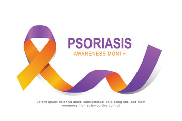 Psoriasis Awareness Month background.