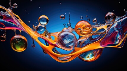 Fototapeta premium water oil droplets