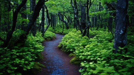 Fototapeta premium foliage forest blueberry blue