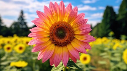 Fototapeta premium bright yellow and pink