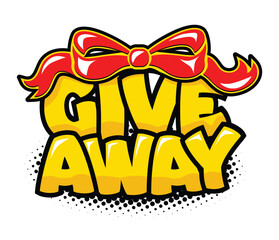 give away comic sticker