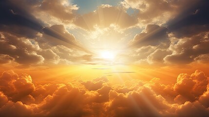 Obraz premium light sun in clouds