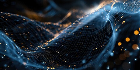 A digital representation of a wave of light