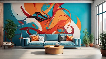Obraz premium vibrant interior wall art