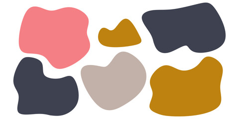 Abstract Shapes blob element set illustration