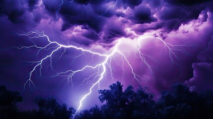 sky purple lightning