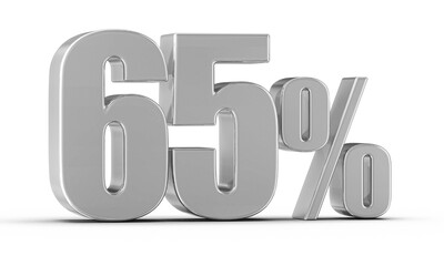 65 Percent Off Sale Silver Number 3D