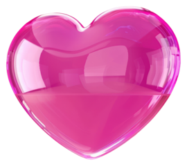 PNG  Glossy pink heart illustration