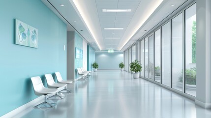 Obraz premium Empty Medical Office Waiting Room Background