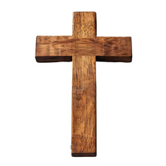 Old wooden cross cut out