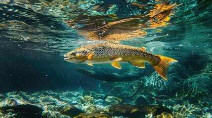 Obraz premium close trout brown