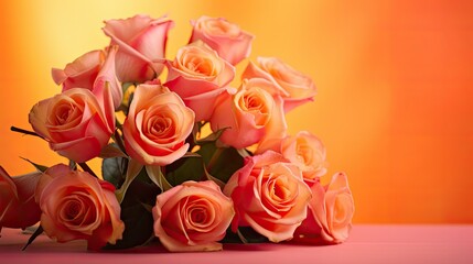 Obraz premium vibrant orange and pink background