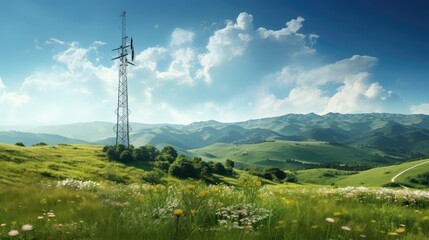 Obraz premium hill telecom antenna