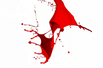 Red paint splash isolated 