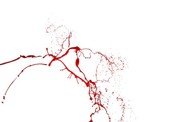 Red paint splash isolated 