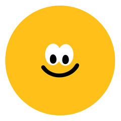 Happy emoji png, transparent background for good mood, positive energy, summer, badges, symbol, shirt print, cute patches, brooch, logo, icon, sticker, girly stuff, cartoon, character, plush toy, doll