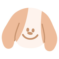 Pastel illustration of puppy for cartoon, character, comic, mascot, standee, dog sticker, adopt pet, rescue animal, vet, pet, print, plush toy, doll, cute patches, ads, logo, icon, brooch, paw friend