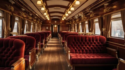 Naklejka premium walls train interior