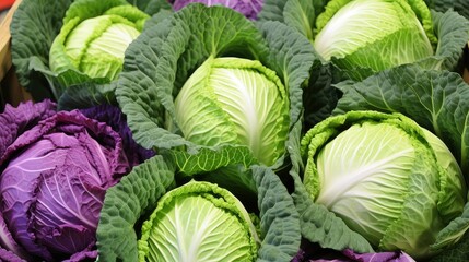 Fototapeta premium display vegetable cabbage vegetable