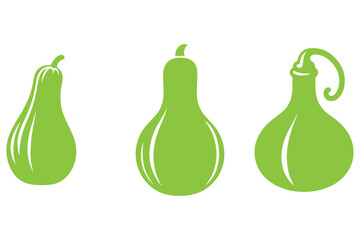 Bottle Gourd Vegetable Icon Illustration