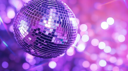 mirrored purple disco ball