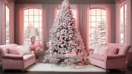 ornaments pink santa