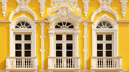 Fototapeta premium building yellow and white