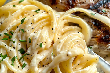Creamy Pasta with Fresh Herbs and Black Pepper
