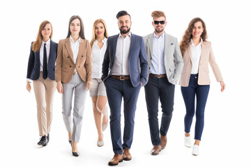Obraz premium A group of business people on a white background.