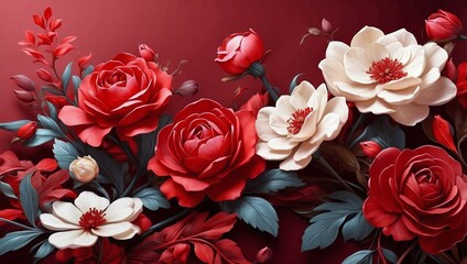 bouquet of red roses