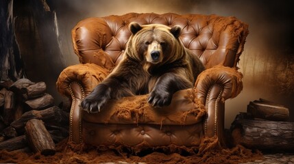 Captivating 3d bear relief wallpaper mural for exquisite room decor and stunning wall art