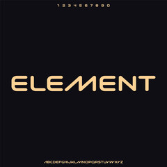 Fototapeta premium element, the thin line futuristic font