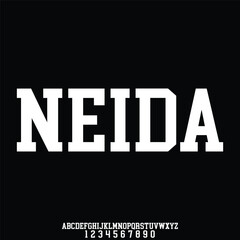 NEIDA LUXURY AND ELEGANT FONT ALPHABET VECTOR