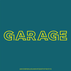 Obraz premium bold futuristic unique font vector