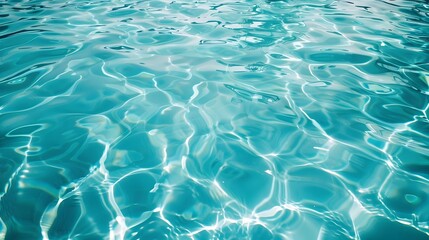 Obraz premium Serene Rippling Surface of Refreshing Swimming Pool with Tranquil Reflection